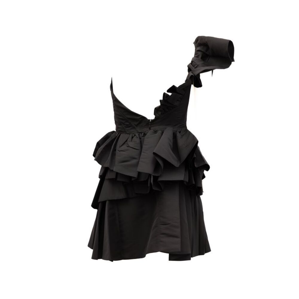 Alexander McQueen Black Dress with yellow Women's details